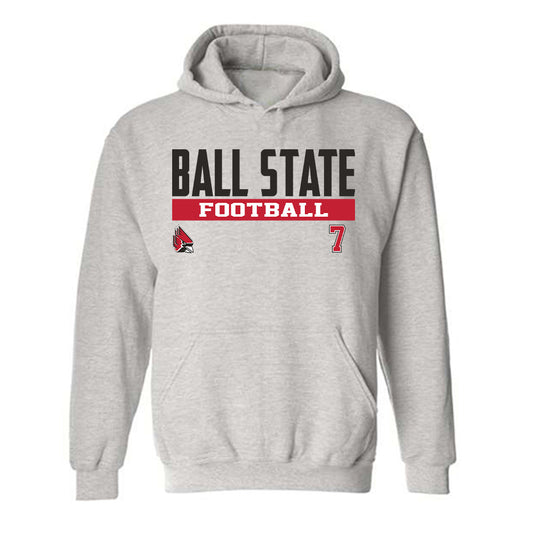 Ball State - NCAA Football : Ashton Whitner - Classic Fashion Shersey Hooded Sweatshirt-0