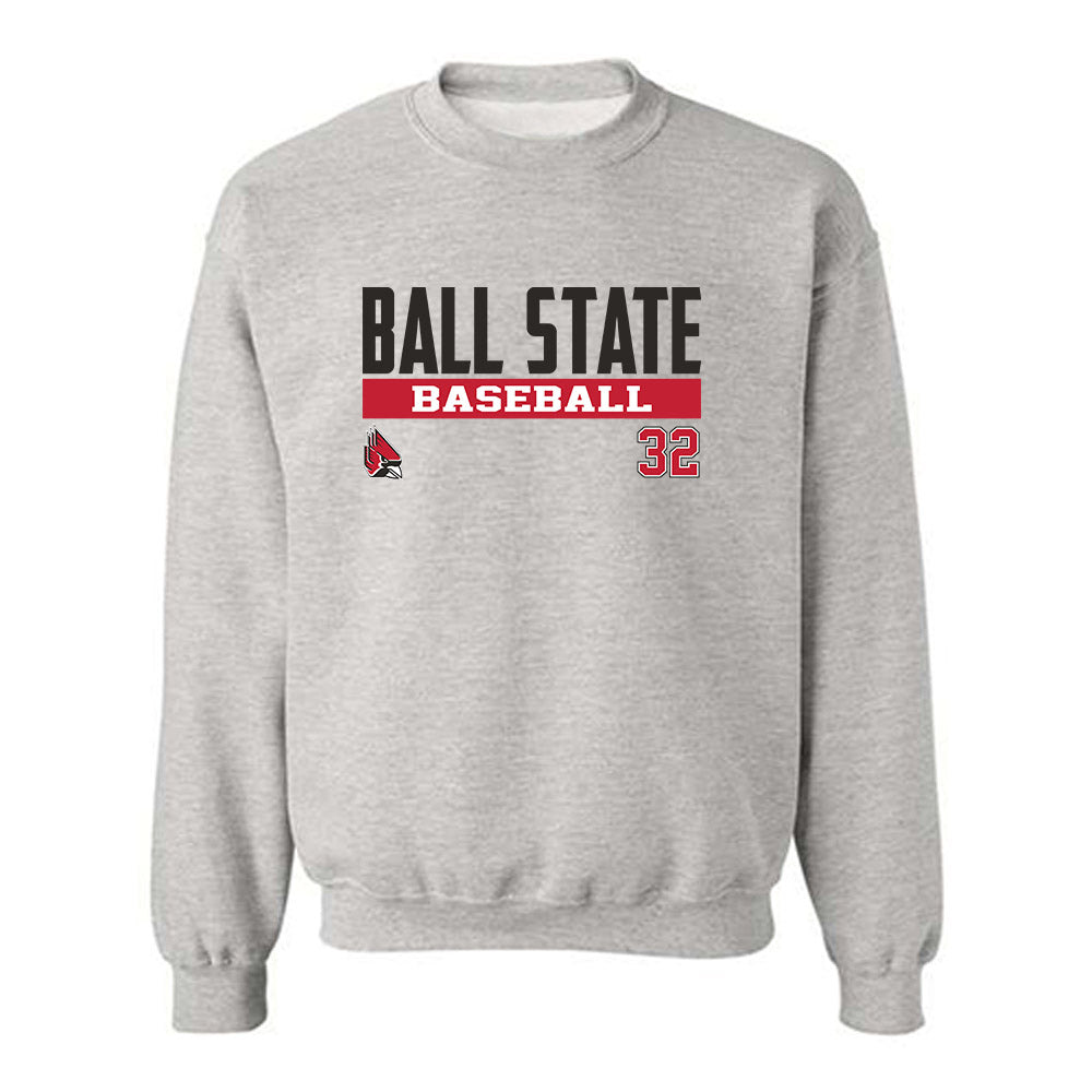 Ball State - NCAA Baseball : Zander Bretza - Classic Fashion Shersey Crewneck Sweatshirt-0