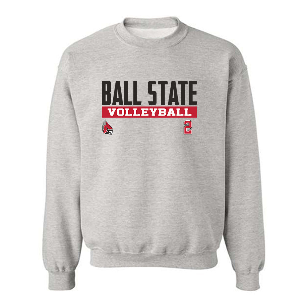 Ball State - NCAA Women's Volleyball : Reese Axness - Classic Fashion Shersey Crewneck Sweatshirt-0
