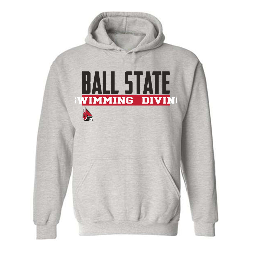 Ball State - NCAA Men's Swimming & Diving : Ryan Farmer - Classic Fashion Shersey Hooded Sweatshirt-0