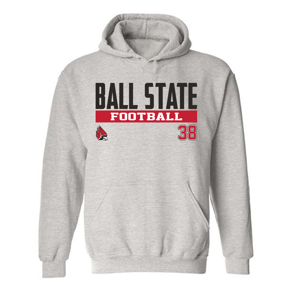 Ball State - NCAA Football : Brody Boehm - Classic Fashion Shersey Hooded Sweatshirt-0