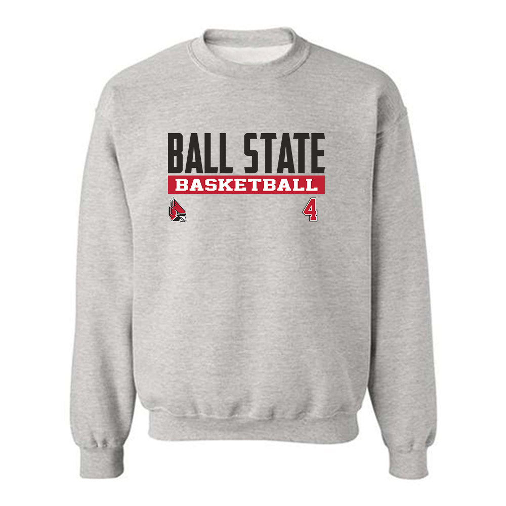 Ball State - NCAA Men's Basketball : Kayden Fish - Classic Fashion Shersey Crewneck Sweatshirt-0