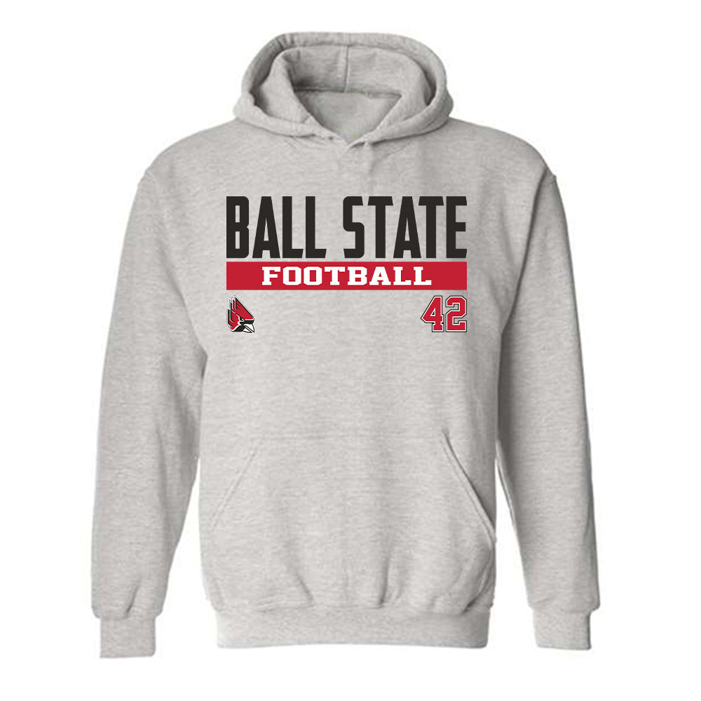 Ball State - NCAA Football : Layton Starks - Classic Fashion Shersey Hooded Sweatshirt-0