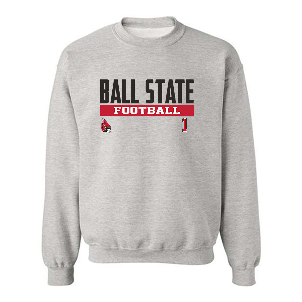 Ball State - NCAA Football : Joedrick Lewis - Classic Fashion Shersey Crewneck Sweatshirt-0