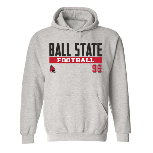 Ball State - NCAA Football : Jackson Courville - Hooded Sweatshirt Classic Fashion Shersey