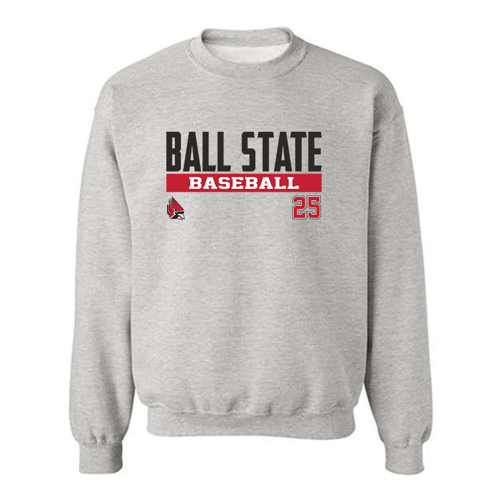 Ball State - NCAA Baseball : Kendric Sorgius - Classic Fashion Shersey Crewneck Sweatshirt-0