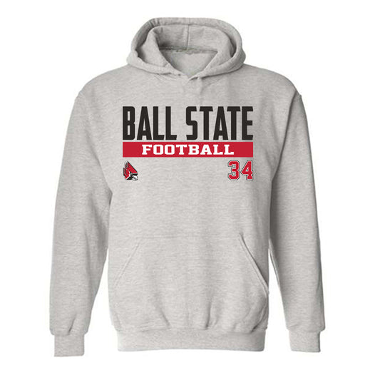 Ball State - NCAA Football : Derek "DJ" Fields - Hooded Sweatshirt Classic Fashion Shersey