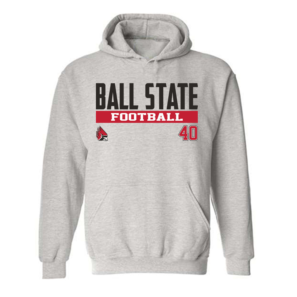 Ball State - NCAA Football : DC Pippin - Classic Fashion Shersey Hooded Sweatshirt-0