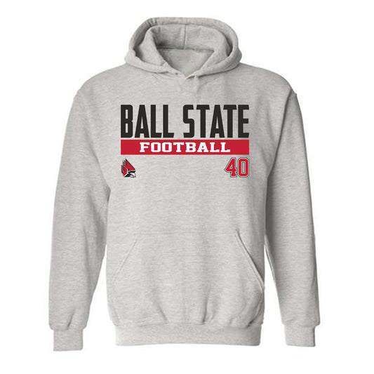 Ball State - NCAA Football : DC Pippin - Classic Fashion Shersey Hooded Sweatshirt-0