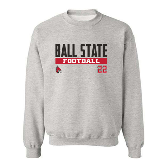 Ball State - NCAA Football : Jack Beebe - Classic Fashion Shersey Crewneck Sweatshirt-0