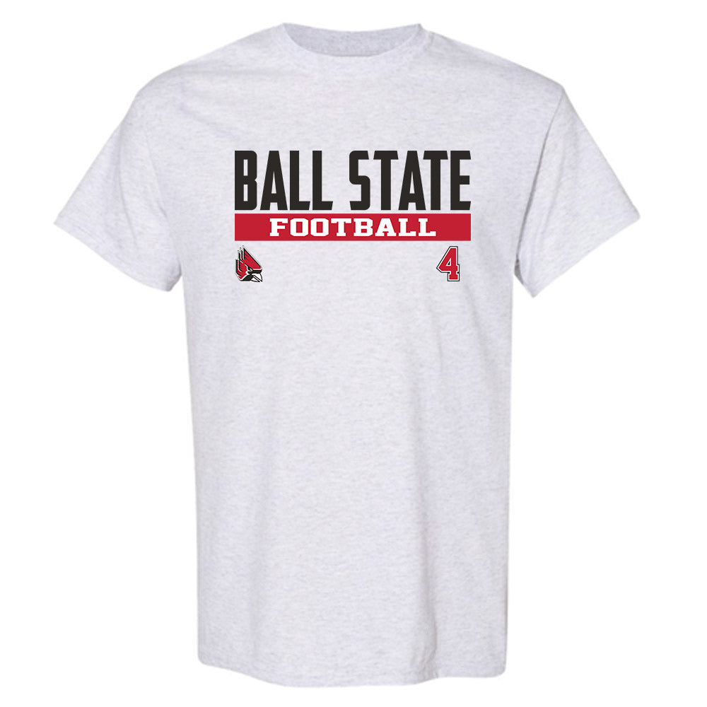 Ball State - NCAA Football : Eric McClain - Classic Fashion Shersey T-Shirt-0