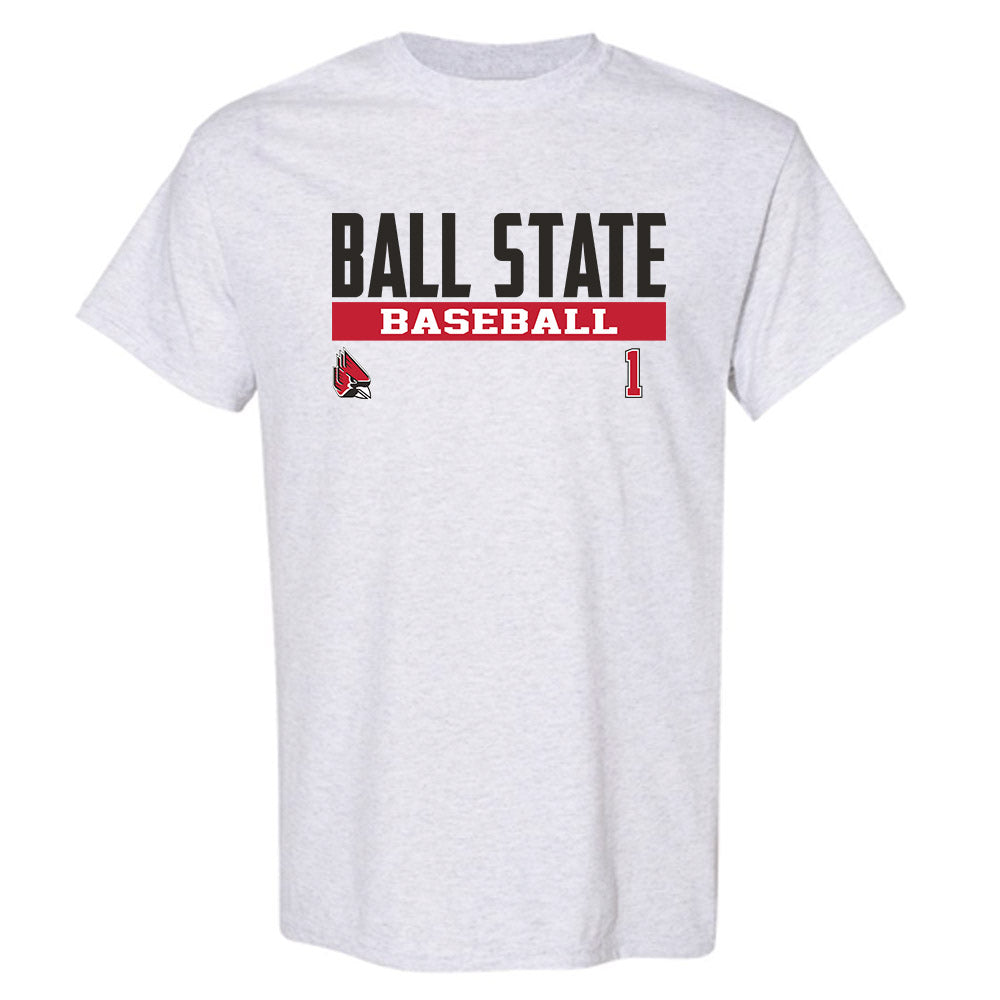 Ball State - NCAA Baseball : Maalik Perkins - Classic Fashion Shersey T-Shirt-0