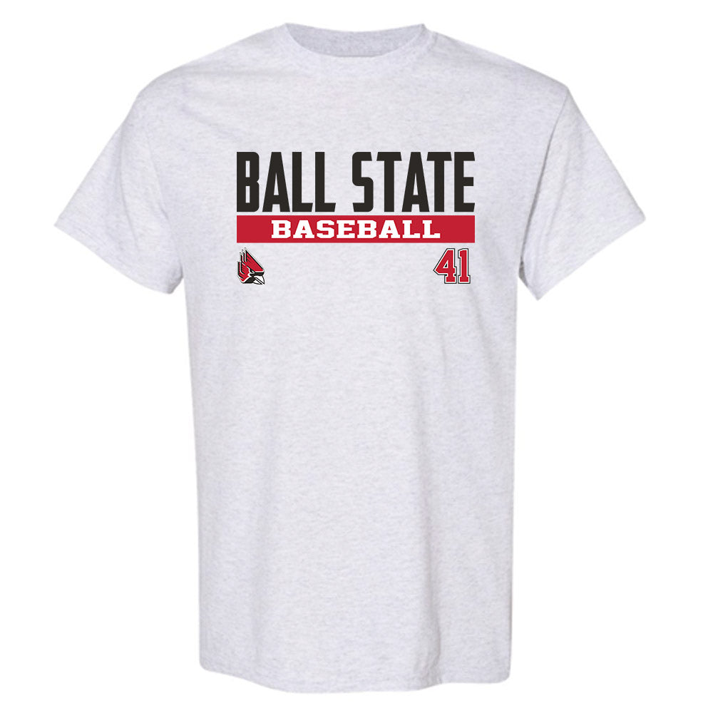 Ball State - NCAA Baseball : Caden Lockwood - Classic Fashion Shersey T-Shirt-0