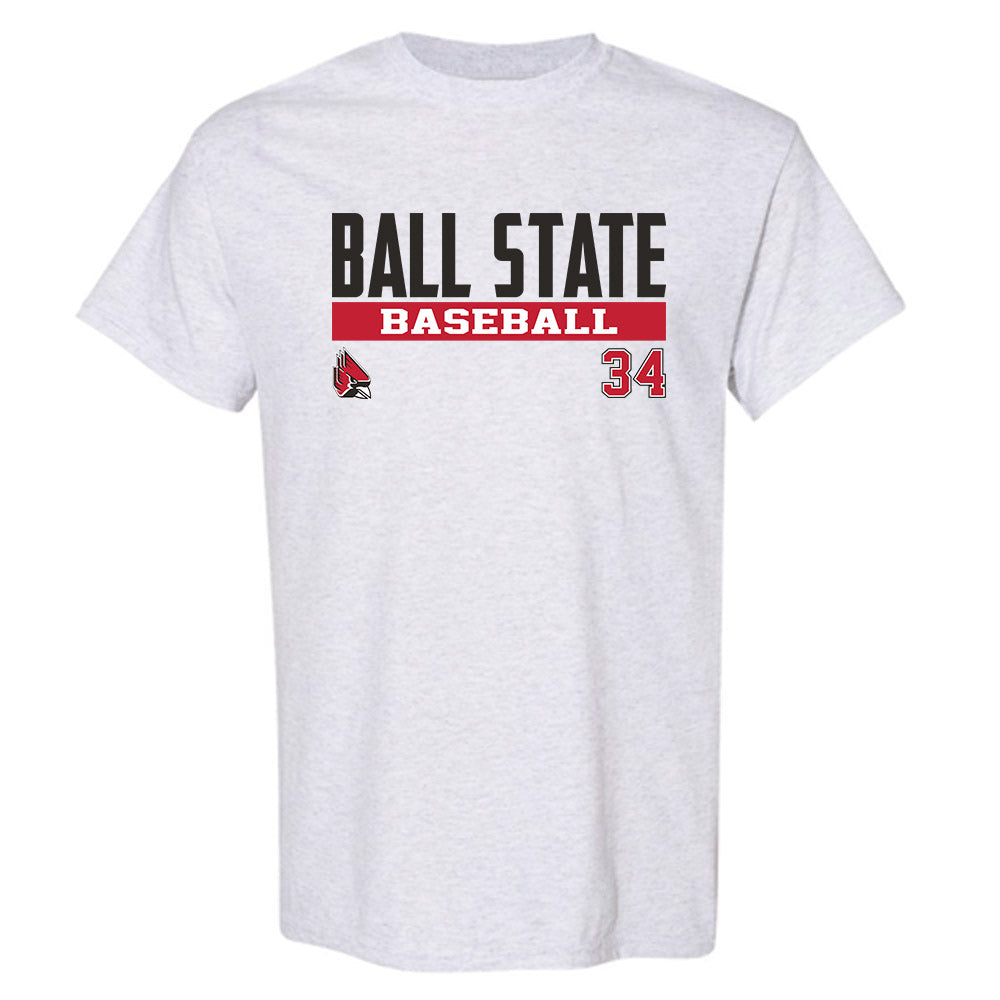 Ball State - NCAA Baseball : Trent Murphy - Classic Fashion Shersey T-Shirt-0