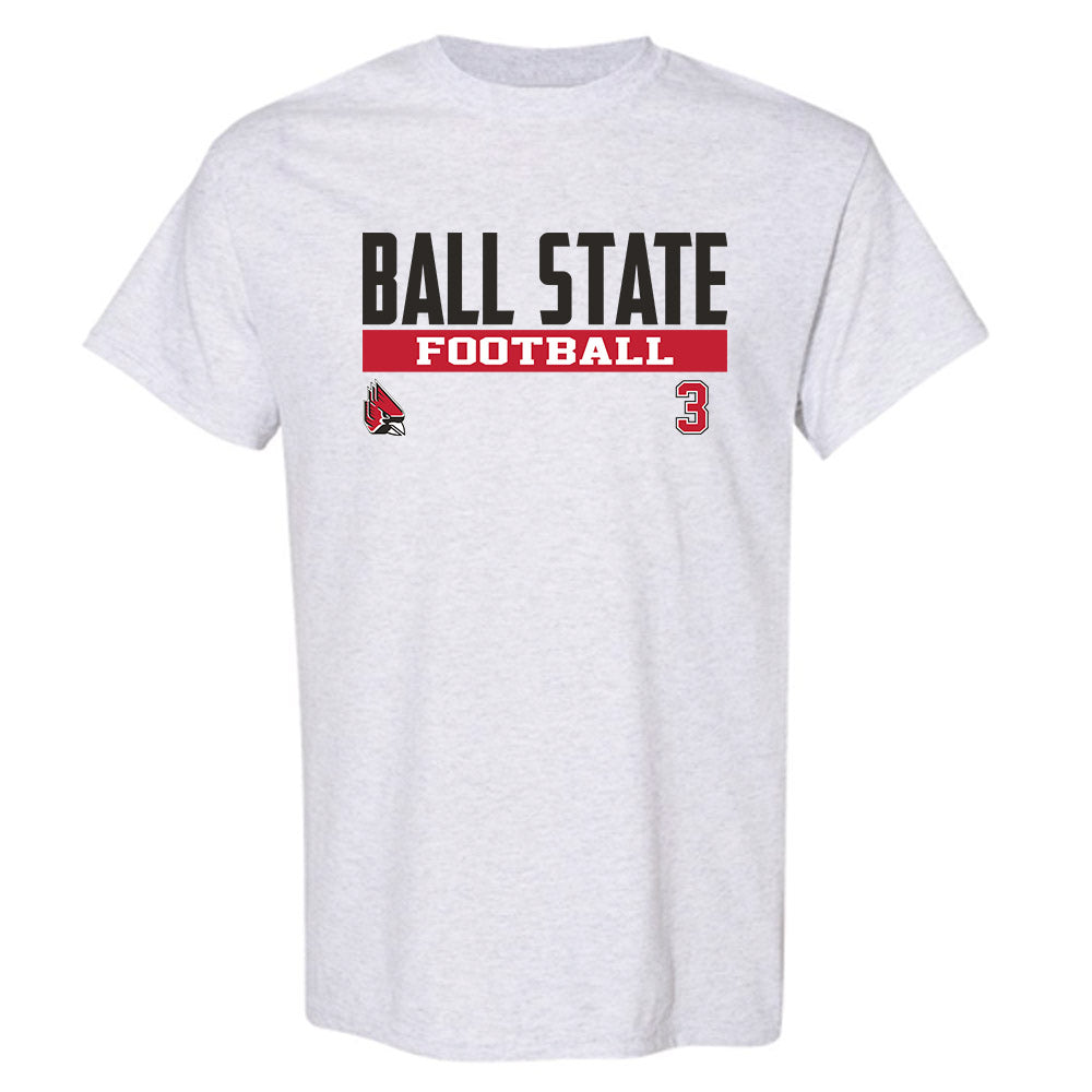 Ball State - NCAA Football : Eric Weatherly - Classic Fashion Shersey T-Shirt-0
