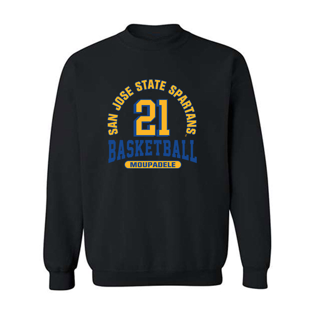 SJSU - NCAA Men's Basketball : Japhet Moupadele - Classic Fashion Shersey Crewneck Sweatshirt-0
