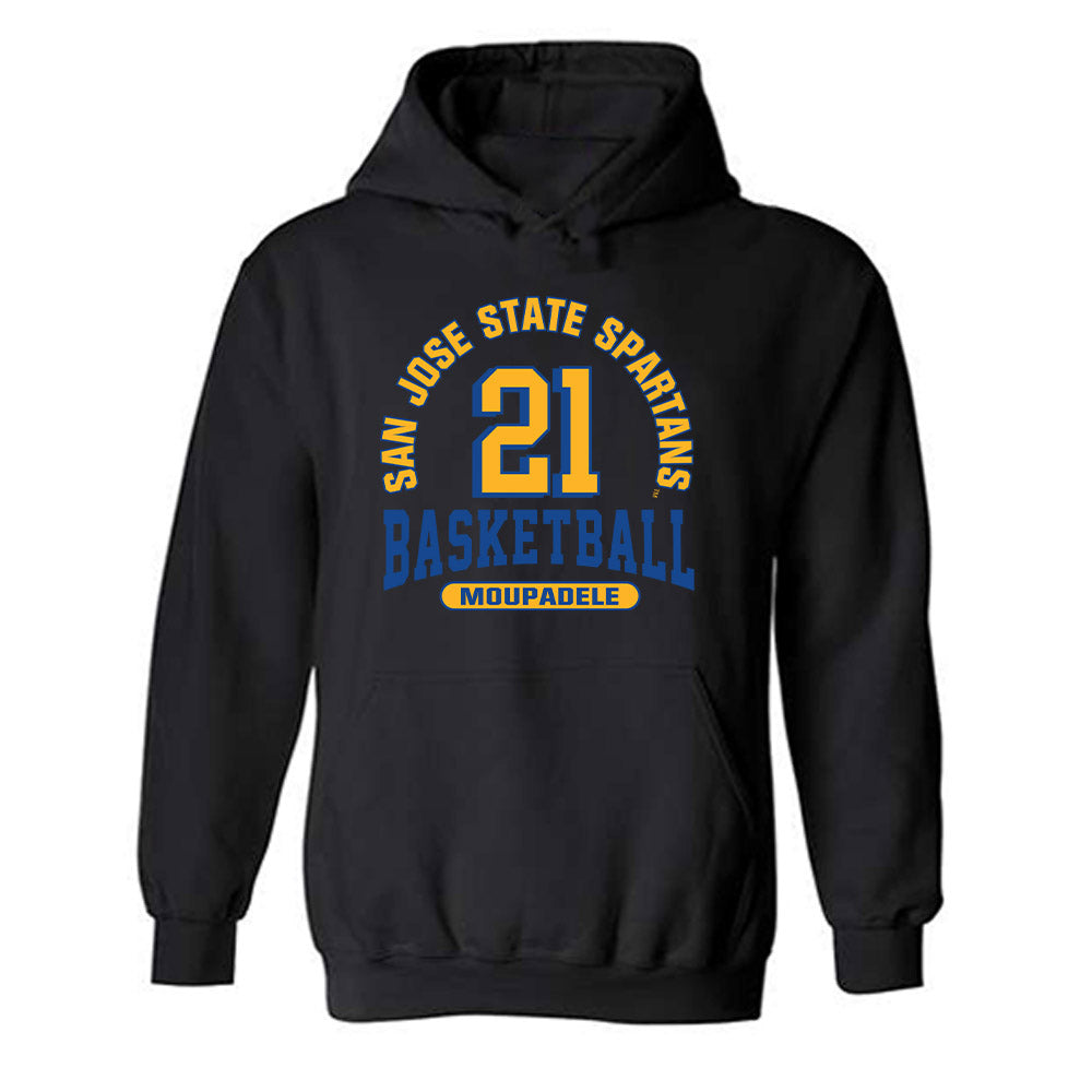 SJSU - NCAA Men's Basketball : Japhet Moupadele - Classic Fashion Shersey Hooded Sweatshirt-0