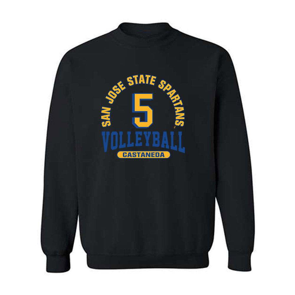 SJSU - NCAA Women's Volleyball : Morgan Castaneda - Classic Fashion Shersey Crewneck Sweatshirt-0