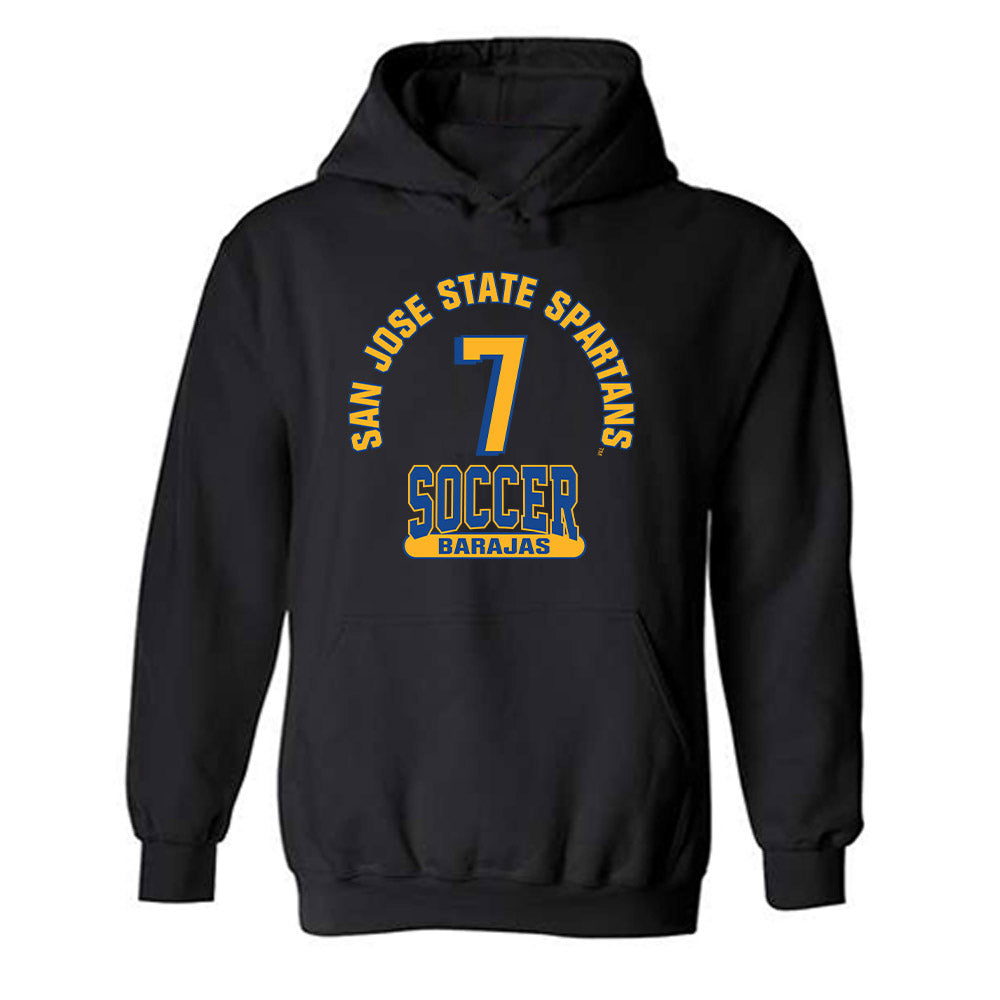 SJSU - NCAA Men's Soccer : Jarette Barajas - Classic Fashion Shersey Hooded Sweatshirt-0