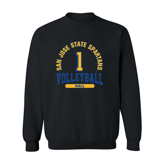 SJSU - NCAA Women's Volleyball : Fatimah Hall - Classic Fashion Shersey Crewneck Sweatshirt-0