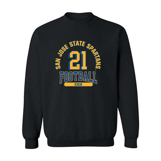 SJSU - NCAA Football : Charles Cox - Classic Fashion Shersey Crewneck Sweatshirt-0