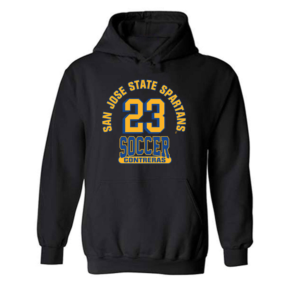 SJSU - NCAA Men's Soccer : Juan Contreras - Classic Fashion Shersey Hooded Sweatshirt-0