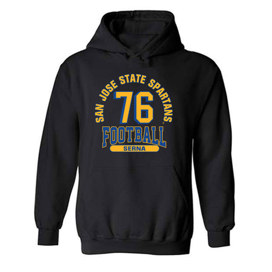 SJSU - NCAA Football : Manny Serna - Classic Fashion Shersey Hooded Sweatshirt-0