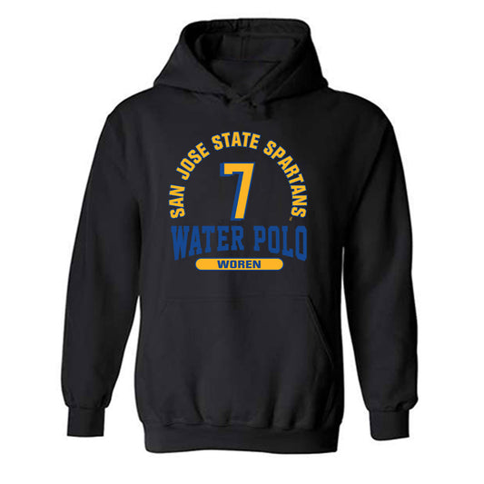 SJSU - NCAA Women's Water Polo : Sarah Woren - Classic Fashion Shersey Hooded Sweatshirt-0