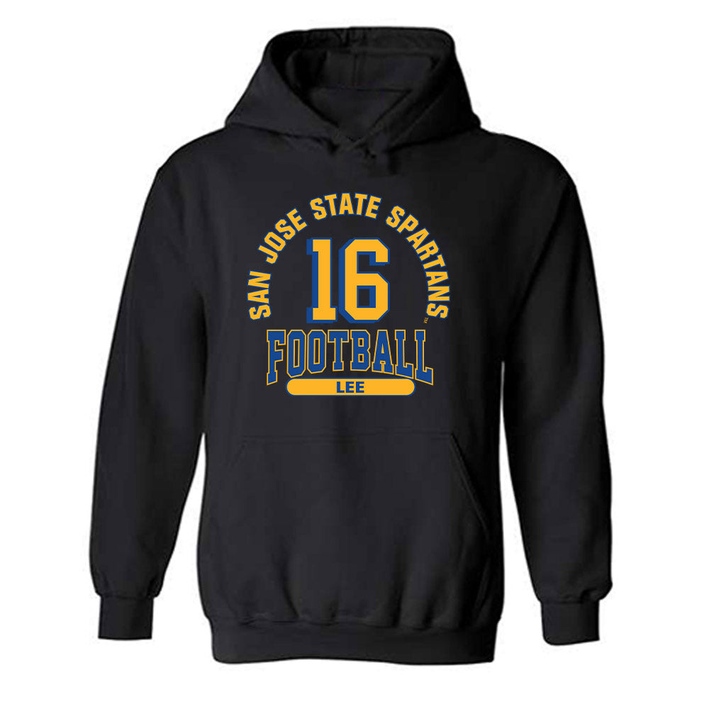 SJSU - NCAA Football : CJ Lee - Classic Fashion Shersey Hooded Sweatshirt-0