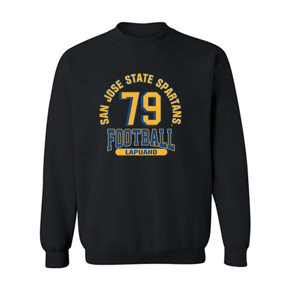 SJSU - NCAA Football : Peseti Lapuaho - Classic Fashion Shersey Crewneck Sweatshirt-0