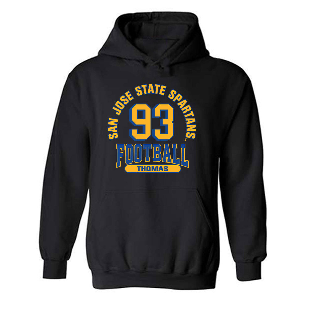 SJSU - NCAA Football : Colton Thomas - Classic Fashion Shersey Hooded Sweatshirt-0