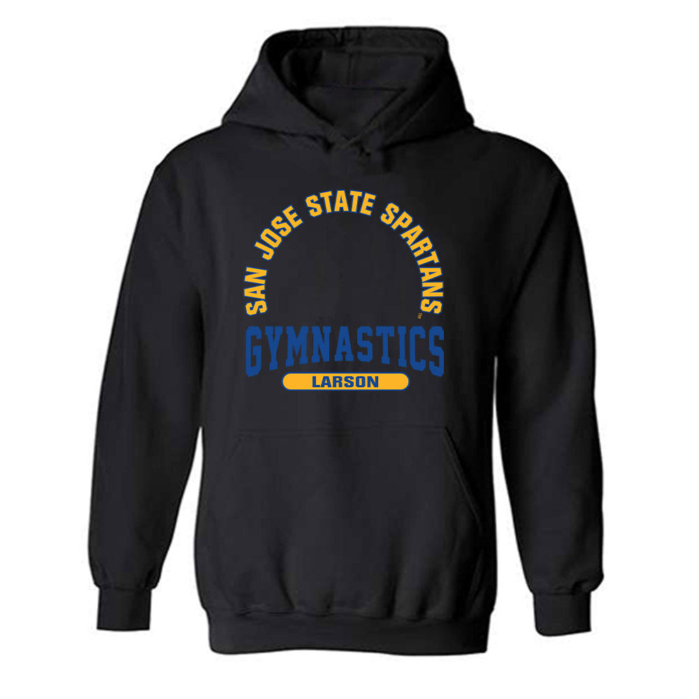 SJSU - NCAA Women's Gymnastics : Kaylee Larson - Classic Fashion Shersey Hooded Sweatshirt-0