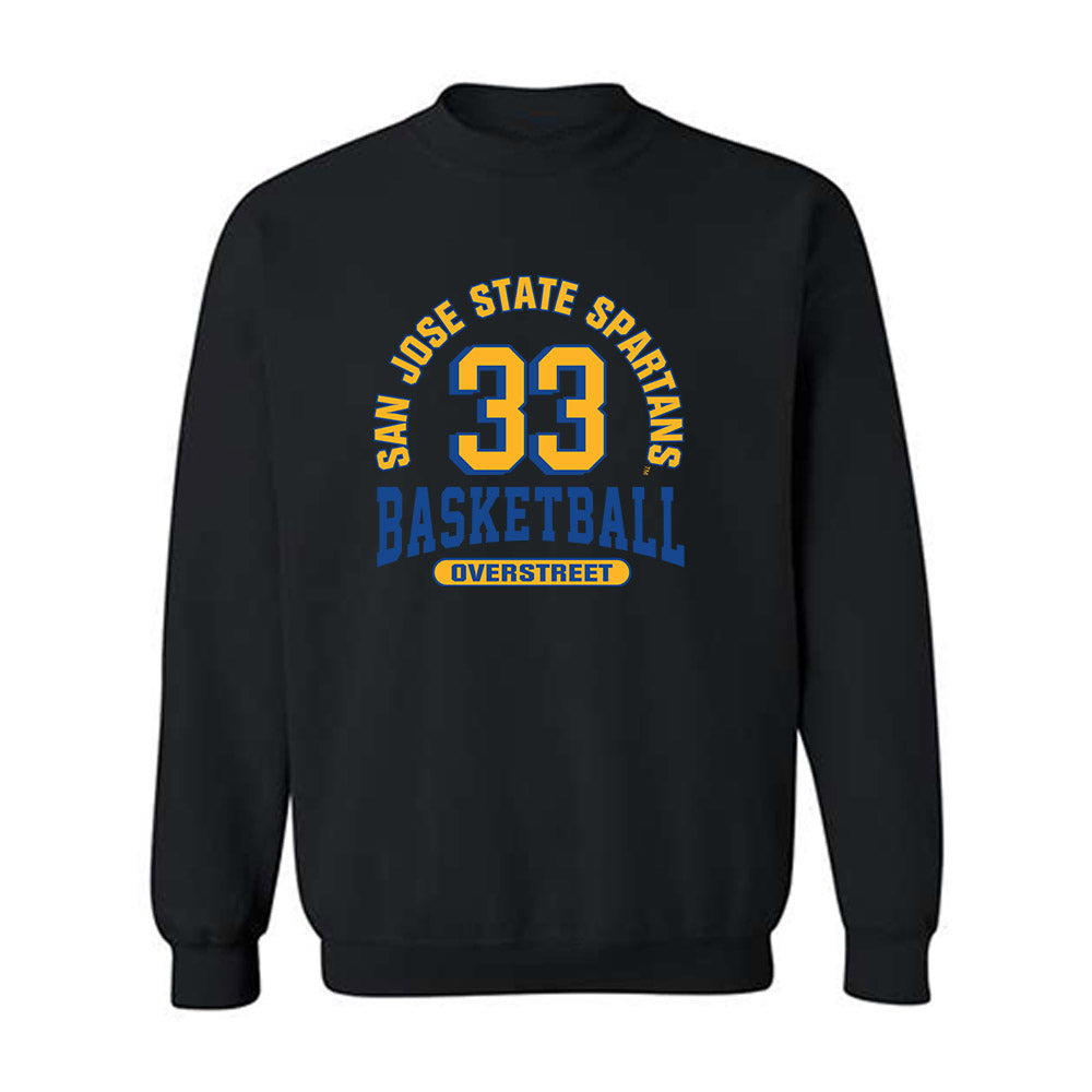 SJSU - NCAA Men's Basketball : Marcus Overstreet - Classic Fashion Shersey Crewneck Sweatshirt-0