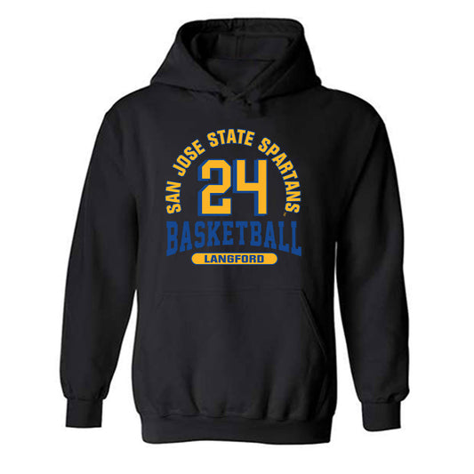 SJSU - NCAA Men's Basketball : Douglas Langford - Classic Fashion Shersey Hooded Sweatshirt-0
