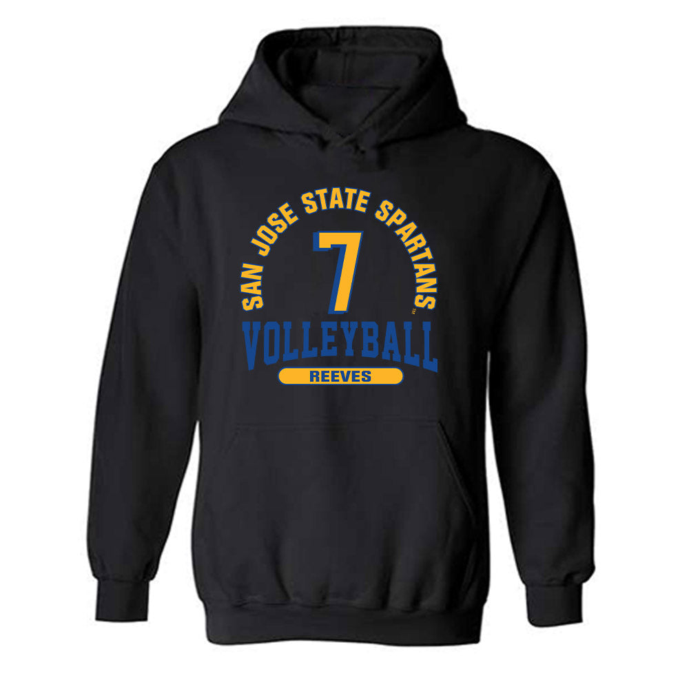 SJSU - NCAA Women's Volleyball : Randi Reeves - Classic Fashion Shersey Hooded Sweatshirt-0