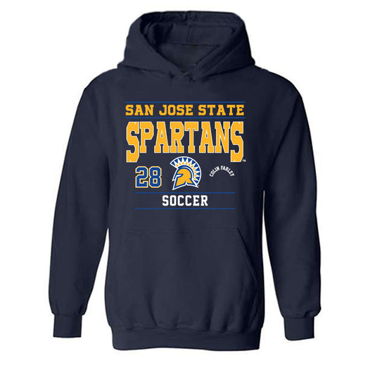 SJSU - NCAA Men's Soccer : Colin Farley - Classic Fashion Shersey Hooded Sweatshirt-0