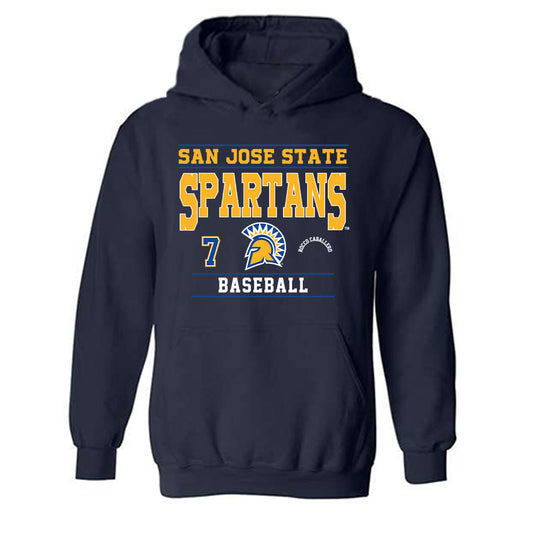 SJSU - NCAA Baseball : Rocco Caballero - Classic Fashion Shersey Hooded Sweatshirt-0