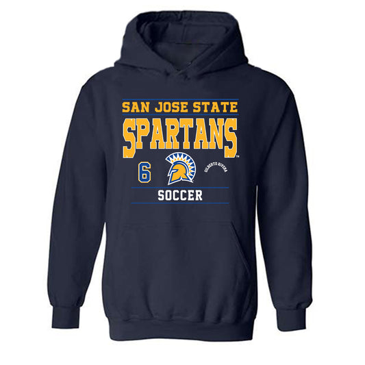 SJSU - NCAA Men's Soccer : Gilberto Rivera - Classic Fashion Shersey Hooded Sweatshirt-0
