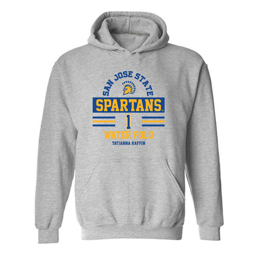SJSU - NCAA Women's Water Polo : Tatianna Raffin - Classic Fashion Shersey Hooded Sweatshirt-0