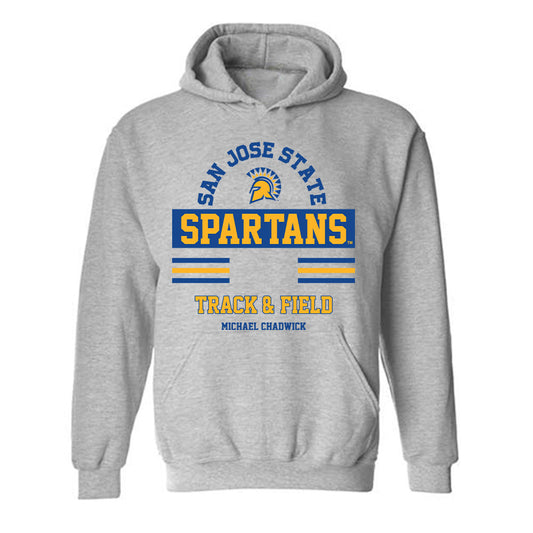 SJSU - NCAA Men's Track & Field : Michael Chadwick - Classic Fashion Shersey Hooded Sweatshirt-0
