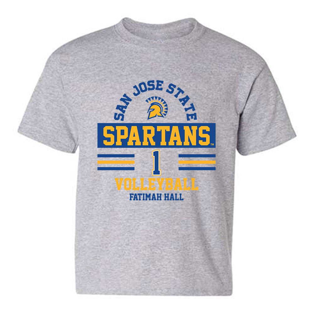 SJSU - NCAA Women's Volleyball : Fatimah Hall - Classic Fashion Shersey Youth T-Shirt-0