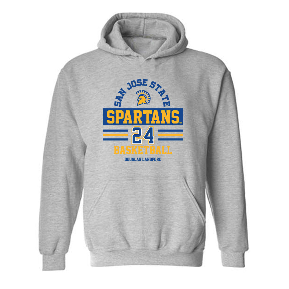 SJSU - NCAA Men's Basketball : Douglas Langford - Classic Fashion Shersey Hooded Sweatshirt-0