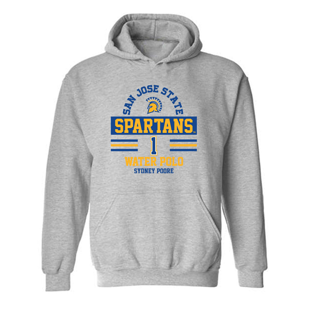 SJSU - NCAA Women's Water Polo : Sydney Poore - Classic Fashion Shersey Hooded Sweatshirt-0