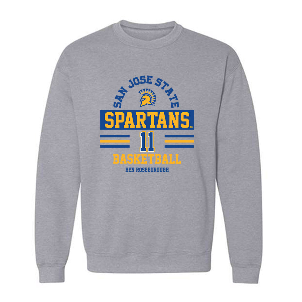 SJSU - NCAA Men's Basketball : Ben Roseborough - Classic Fashion Shersey Crewneck Sweatshirt-0