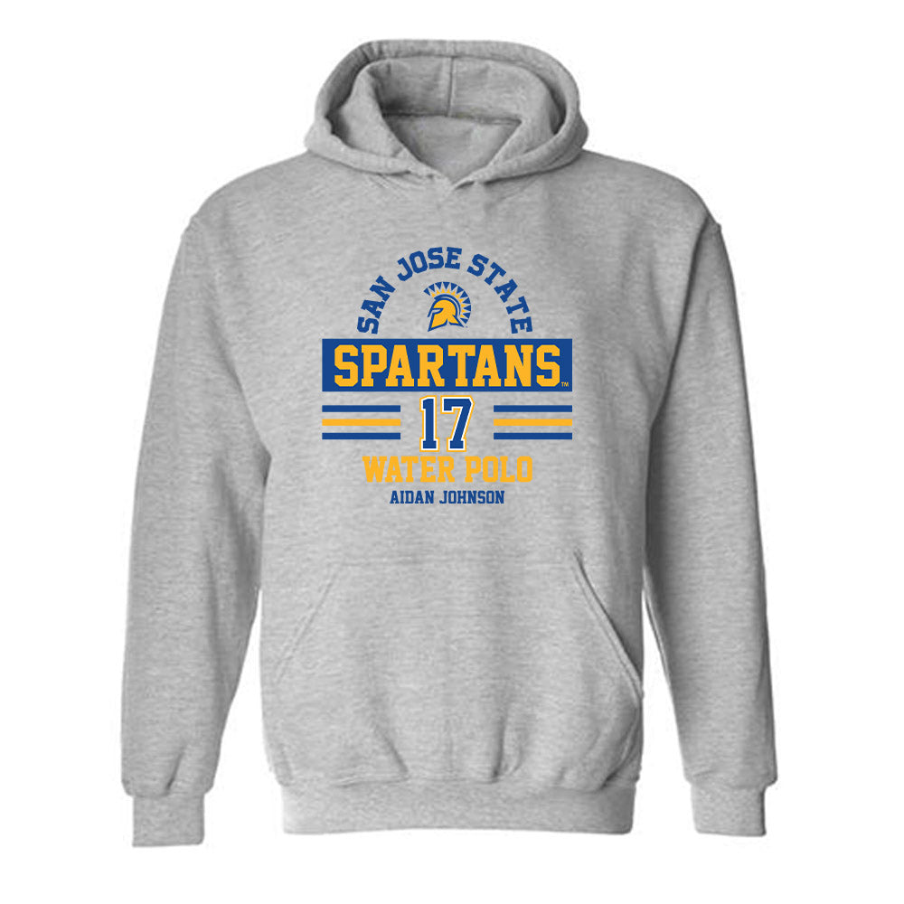 SJSU - NCAA Men's Water Polo : Aidan Johnson - Classic Fashion Shersey Hooded Sweatshirt-0