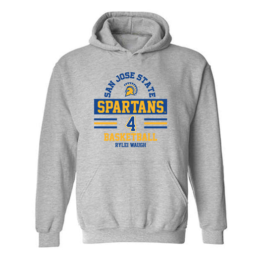 SJSU - NCAA Women's Basketball : Rylei Waugh - Classic Fashion Shersey Hooded Sweatshirt-0