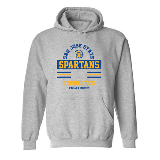 SJSU - NCAA Women's Gymnastics : kaviana jurries - Classic Fashion Shersey Hooded Sweatshirt-0