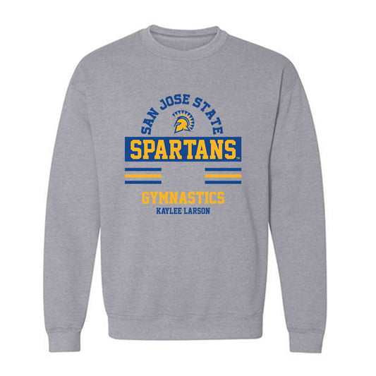 SJSU - NCAA Women's Gymnastics : Kaylee Larson - Classic Fashion Shersey Crewneck Sweatshirt-0