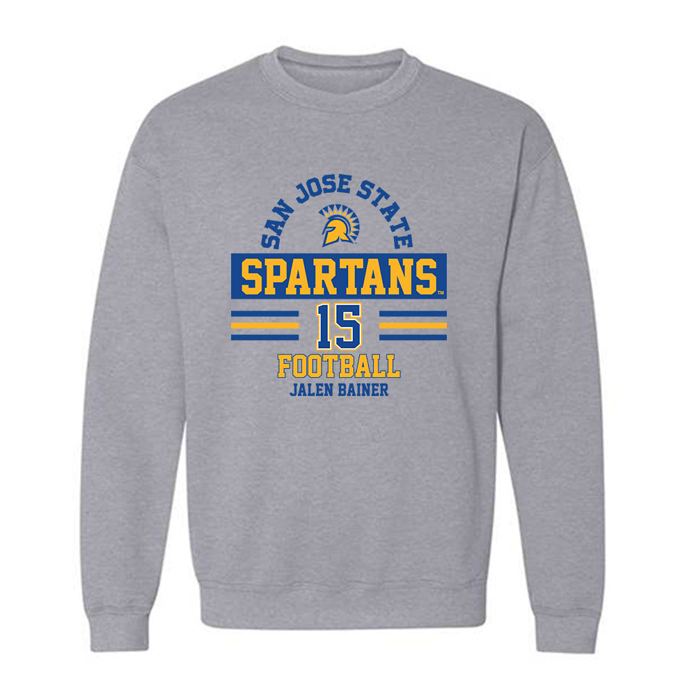 SJSU - NCAA Football : Jalen Bainer - Classic Fashion Shersey Crewneck Sweatshirt-0