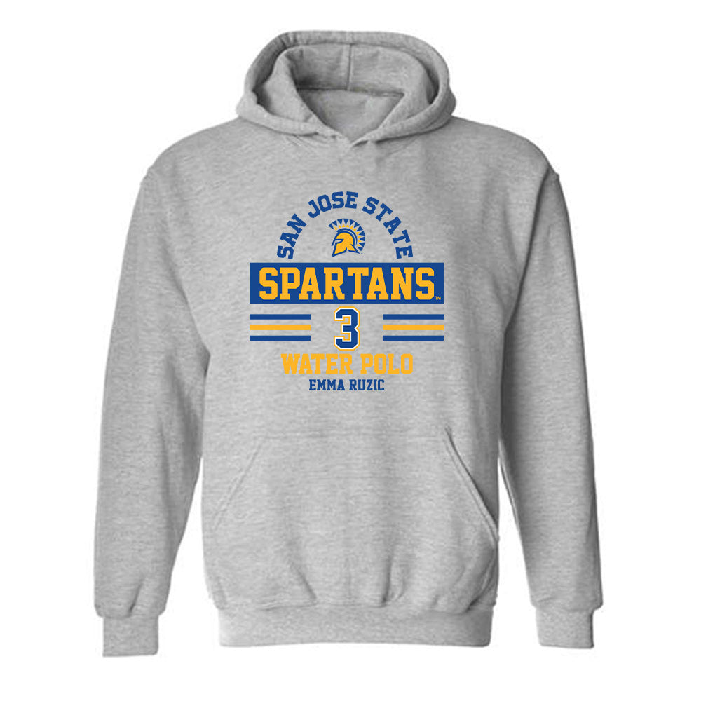 SJSU - NCAA Women's Water Polo : Emma Ruzic - Classic Fashion Shersey Hooded Sweatshirt-0